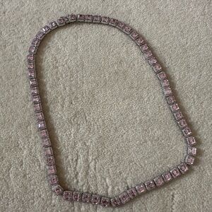 Sparkling Pink Crystal Necklace